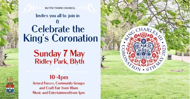 Celebrate the Kings Coronation at Ridley Park, Blyth 