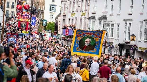 Durham Miners Gala  at Durham City Centre