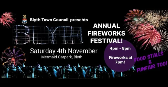 Blyth Annual Fireworks, Festival  at Blyth Beach 