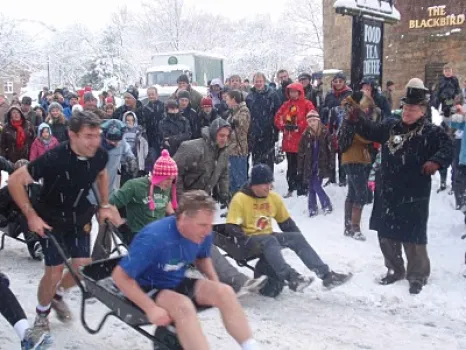 Ponteland Wheelbarrow Race at The Blackbird, North Road, Ponteland