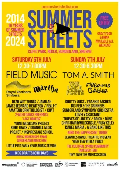 Streets Festival 2024 - 6th & 7th July  at Cliffe Park, Roker, Sunderland 